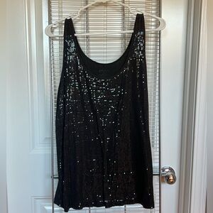 Black sequin tank